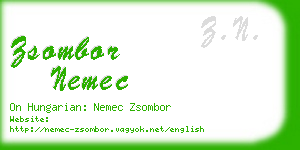 zsombor nemec business card